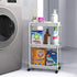 SimpleHouseware Standard Slim 3-Tier Rolling Storage Cart, White