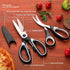 Food Grade Kitchen Scissors 3 Pack- Lifetime Replacement Warranty -Heavy Duty Stainless Steel Cooking Shears for Cutting Meat, Food, Fish, Poultry Multipurpose Sharp Sissors for Dishwasher Safe by OMDAR