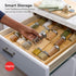 4 12.2 inch 23 Inch, 32 Copco Tier Expandable Bamboo Spice Organizer for Drawers, Adjustable from to In Drawer Rack