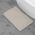 Jean Pierre Stonewash Racetrack Bath Rug - Cotton, Premium Bathroom Decor, Machine Washable, 21" x 34"