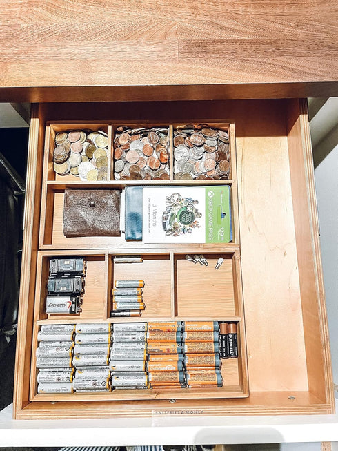 Lipper International Bamboo Wood 4-Compartment Organizer Tray, 11 5/8" x 7 7/8" x 1 3/4"