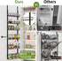 6 6 Churboro Over the Door Pantry Organizer Rack with Adjustable Baskets, Tiers Dual-use Spice Rack- Hanging or Wall