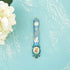Matashi Hand Painted 5.7" Blue Dove Mezuzah - Gold Accents and Star of David with Crystals, Home Decor Gift
