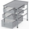Simple Houseware 3 Tier Stackable Sliding Basket Organizer Drawer - Silver