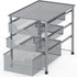 Simple Houseware 3 Tier Stackable Sliding Basket Organizer Drawer - Silver