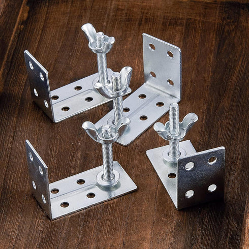 Roman Shade Wall L Bracket and Wingnut Ceiling or Wall Mount Brackets for Roman Shade Home Window Drapery (8)