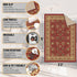 Ottomanson Ottohome Collection Non-Slip Rubberback Oriental Design 3x5 Indoor Area Rug, 3'3" x 5', Red by Ottomanson