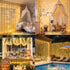 200 6.5ftx6.5ft JMEXSUSS LED Curtain Lights for Bedroom, Warm White Curtain Fairy Lights for Backdrop Indoor, USB