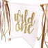 LINGANA 1st Wild One High Chair Banner - Cheetah Birthday Decorations,Wild Animal Print Fabric Banner,First Cheetah
