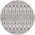 Unique Loom 3' 3" Round Outdoor Trellis Collection Area Rug, Tribal Trellis, Gray/Black