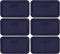 Pyrex 7214-PC 4.8 Cup Dark Blue Rectangle Plastic Food Storage Lid - 6 Pack, Made in the USA