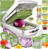 Mueller Pro-Series 10-in-1 Vegetable Chopper, 8 Blade Cutter, Dicer, Egg Slicer with Container, French Fry Cutter, Home