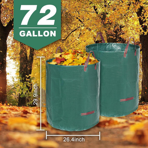 72 3 Pack, 4 Joyhalo Reusable Yard Waste Bags, Gallon Lawn And Leaf Bags Heavy Duty Garden Bags With Gardening Gloves