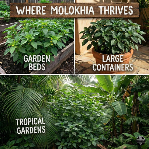 The Lucky Stars 3000+ USA Premium Egyptian Spinach Seeds (Molokhia), Non-GMO Seeds, Fast-Growing, Low Maintainance