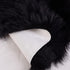 uxcell Faux Fur Round Rug - Fluffy Area Mat for Bedroom Floor Sofa Living Room 2 x 2 Feet Black