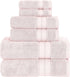 6-Piece 100% Set 600 Modern Threads - Spun Loft Combed Cotton Towel - Bath Towels, Hand Towels, & Washcloths - Super