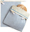 BRONYPRO Reusable Beeswax and Cotton Bread Bags with Zipper, 2-Pack Waxed Bread