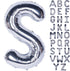 Letter Balloons Silver S - 40 Inch Giant Jumbo Helium Foil Mylar for Party Decorations