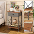 Brown,1 Pack VECELO End Tables, Modern Nightstand with Fabric Drawer & Open Shelf, Night Stand for Bedroom Living Room