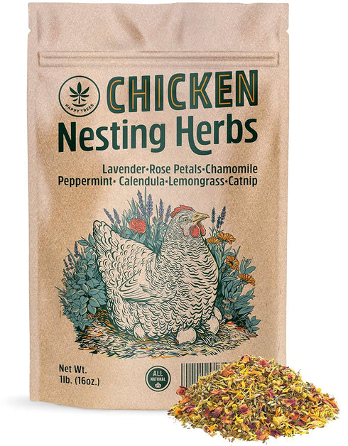 Happy Trees Chicken Nesting Herbs - 100% Natural Blend of 7 Premium