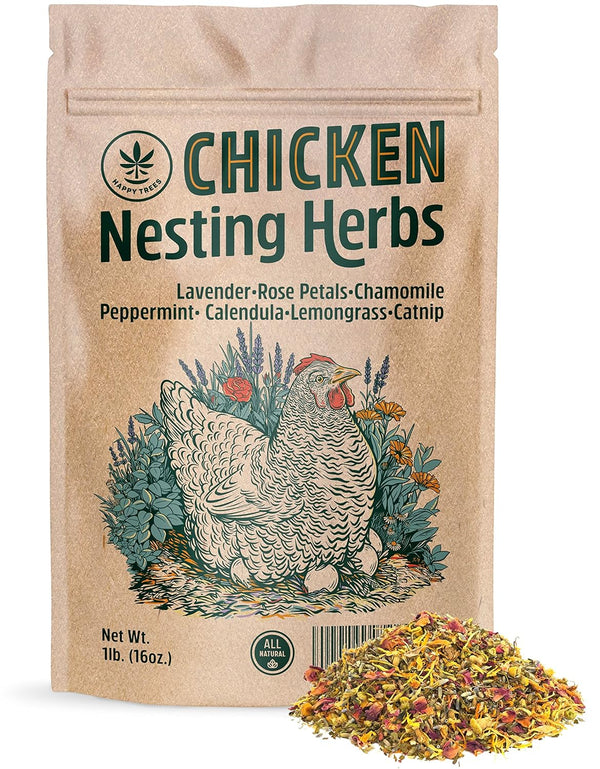 Happy Trees Chicken Nesting Herbs - 100% Natural Blend of 7 Premium