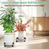 1 11 inch Pc Plant Caddy with Lockable Wheels, Drainage & Self-watering Design, Movable Wheeled Round Planter Stand