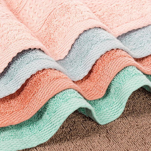 Chiicol Set, 100% Pack 12) Washcloths for Body and Face - Absorbent Bath Towels Bulk Cotton Hotel Towels for Bathroom .