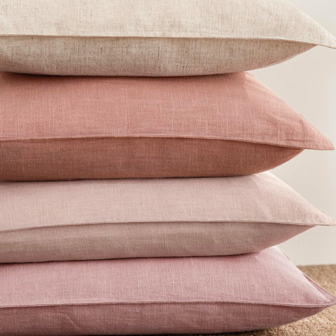 Pack 2, 26 26 Inch Foindtower of Decorative Linen Soild Throw Pillow Covers Soft Accent Cushion Euro Case Boho