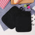 100% Cotton with Silicone Kitchen Everyday Basic Pot Holder Heat Resistant Coaster Potholder Oven Mitts Set of 2 (Black)