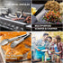 Metal Spatula and Scraper Set - Griddle Accessories Kit for BBQ Grill, Flat Top, Cast Iron