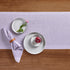 48 Inches 100% 14 48 Inch Summer Solino Home Linen Table Runner - Narrow Stripe Pure Linen Lavender and White Table
