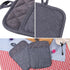 100% Cotton with Silicone Kitchen Pot Holder - Heat Resistant Coaster Potholder Oven Mitts Set of 2, Grey
