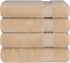 4 Set, Cotton Paradise Piece Turkish Bath Towels for Bathroom, Extra Large Soft Plush Towels Bathroom Beige