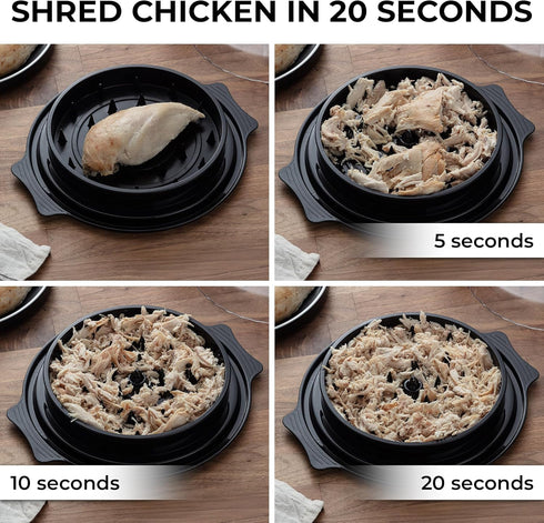 Zulay Kitchen 10.8 Inch Chicken Shredder Tool Twist Large with Anti-Slip Base - Shreds in Seconds, Easy to Use