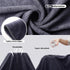 24 Set: 2 4 6 8 4 Mixweer Piece Dark Grey Microfiber Absorbent Towel Oversized Bath Sheets, Bath Towels, Hand