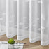 Tollpiz White Leaf Sheer Tier Curtain, 30 x 36 inches, Set of 2 Panels, Embroidered Voile Kitchen Bathroom Treatment