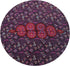 32" Purple Mandala Floor Pillow Cushion, Hippie Decorative Bohemian Ottoman Poufs, Pom Pom Pillow Cases, Boho Indian