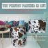 SELIONLIKN 18.9" x16.5" Cows Skin Brown Print Laundry Basket Foldable With Handles Tote Bag Oxford Cloth Animal Funny