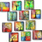 12Pcs Strong Magnetic Refrigerator Magnets, Square Glass Fridge Decoration for Office Whiteboard and Cabinet