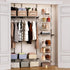 X-cosrack 3 Closet 5 Tier Foldable Organizer, Clothes Shelves with S Hooks, Wall Mount&Cabinet Wire Storage Basket
