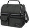 OPUX Lunch Box for Men, Insulated Lunch Bag, Dual Compartment Lunchbox for Work, Leakproof, Dark Gray