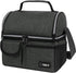 OPUX Lunch Box for Men, Insulated Lunch Bag, Dual Compartment Lunchbox for Work, Leakproof, Dark Gray