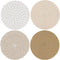 ME.FAN 4 Set Cotton Thread Weave Trivets, 7 Inch Hot Pads for Hot Pots and Pans, Mix 2 Large Coasters