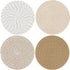 ME.FAN 4 Set Cotton Thread Weave Trivets, 7 Inch Hot Pads for Hot Pots and Pans, Mix 2 Large Coasters