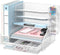 SUPEASY Desk Organizer with File Holder, 5-Tier Mesh Paper Letter Tray with Pen Holder and Drawer for Office Supplies