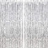 CHRORINE 2pcs 3ft x 8.3ft Silver Tinsel Foil Fringe Curtains for Birthday Graduation Engagement Party Decorations