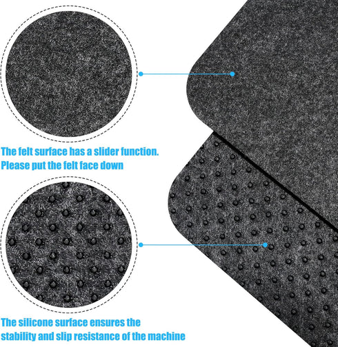 4 Pcs Heat Resistant Mat for Air Fryer Kitchen Countertop Heat Protector Mat Kitchen Appliance Mats Non Slip Heat Proof Mat Non Stick Black Coffee Maker Microwave, 16 x 12 Inch by Timtin