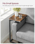 ULET353B01 VASAGLE C-Shaped End Table, Side Table for Sofa, Couch Table with Metal Frame, Small TV Tray Table