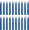 Mega Candles, 20 pcs Unscented Metallic Dark Blue Mini Taper Spell Candles, 4 Inch Tall, Witchcraft Rituals