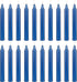 Mega Candles, 20 pcs Unscented Metallic Dark Blue Mini Taper Spell Candles, 4 Inch Tall, Witchcraft Rituals